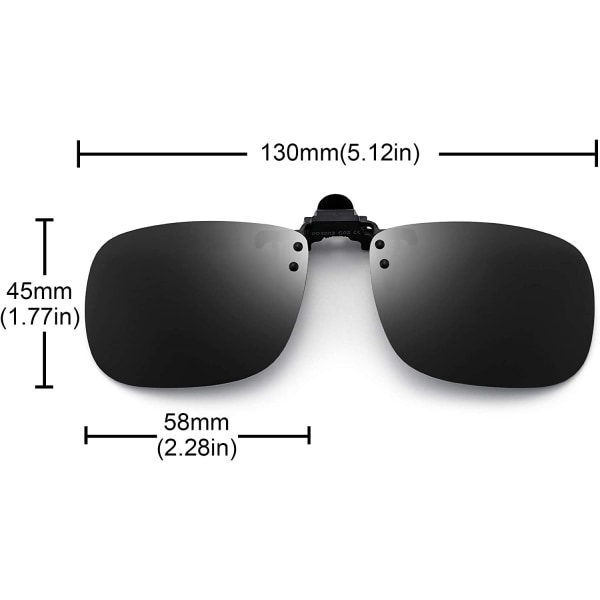 Polariserede Clip-On solbriller uden flip-up linse