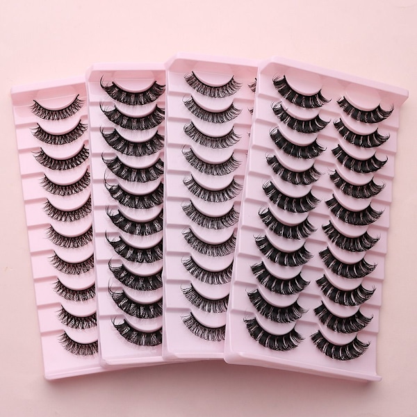 10 paria 3D Mink DD Curl Venäläisiä tekoripsiä TK03