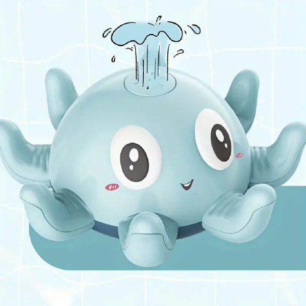 Interaktiv LED Musical Octopus - Säker badleksak för 3-6-åringar, kul med vattenspray