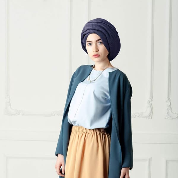 Krøllete Skjerf Ensfarget Hijab BEIGE Beige