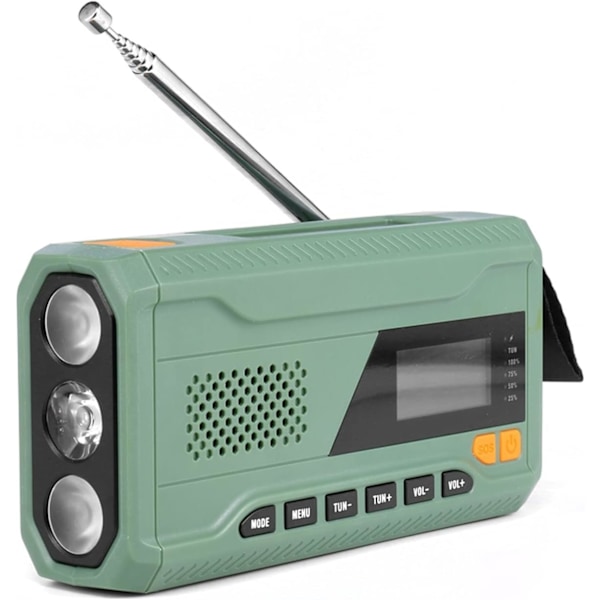 Håndsvinget Generator DAB/FM Bluetooth Radio Nød Håndsving Solenergi Radio