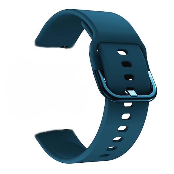 Udskiftelig urrem i silikone 20 mm urrem til Samsung Galaxy Watch Active2 Mørkeblå Mørkeblå 20 mm