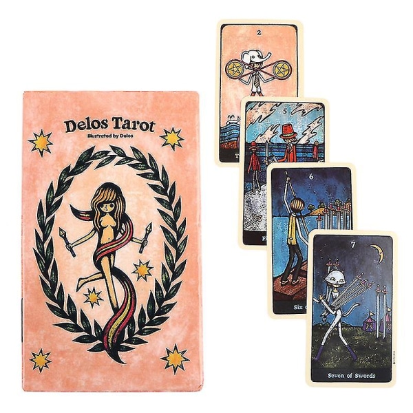 1 Box Delos Tarotkort Prophecy Divination Deck Party Underhållning Brädspel