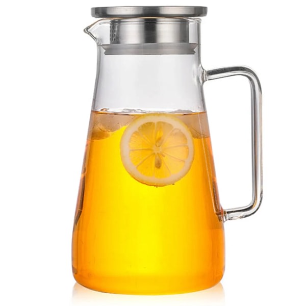 1,8L vannkanne vannkanne karaffel glasskaraffel glasskaraffel med filterglass i kaldvannkoker i rustfritt stål