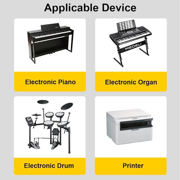 USB-B til Type-C Konverter MIDI Adapter USB-B TIL MICRO USB-B to Micro USB USB-B to Micro USB