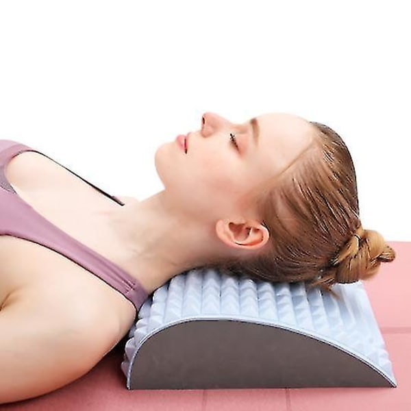 Back Stretcher Posture Massager for Back Relaxation Pain Relief Stretcher Fitness（30.5*24.5*9CM, Dark Blue）