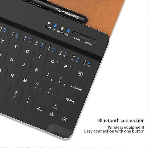Näppäimistö ja hiiri Samsung Galaxy Z Fold 6:lle, päivitetty kannettava magneettinen Bluetooth-näppäimistö nahkakotelolla ja kapasitiivisella kynällä - Täydellinen Brown