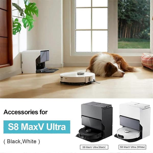 Reservedeler for Roborock S8 Maxv Ultra, hovedbørste og sidebørste As Shown