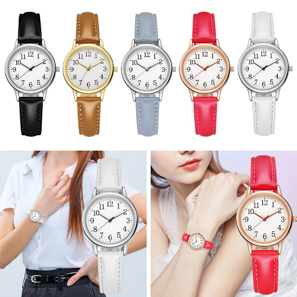 Klocka Kvarts Armbandsur RÖD Red