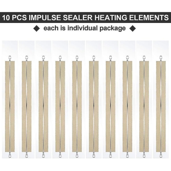10 stk Impulse Sealer Impulse Sealer Heat Service Reservedeler Reparasjonssett for -400