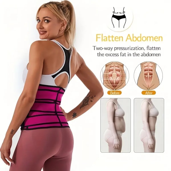 Magkontroll Sweat Sauna Midjebälte med Bröst - Fitness Träning Slimmande Kroppsformare