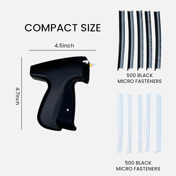 Stitch Quick Garment Fixer, Mini Håndholdt Symaskine, Quilt Reparationssting, Hemstikker, Mikro-mærkningsstikværktøj til Tøj Black