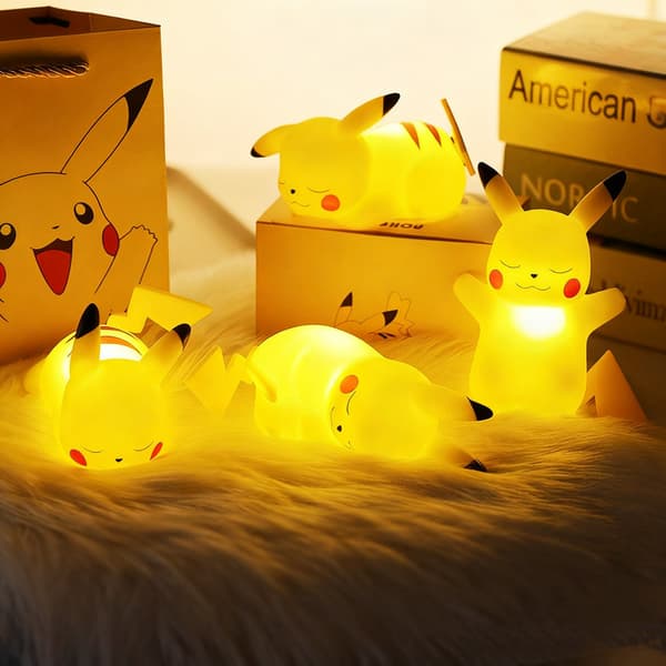 Pikachu Lille Nat Mini Atmosfære Lys Sengelamper A