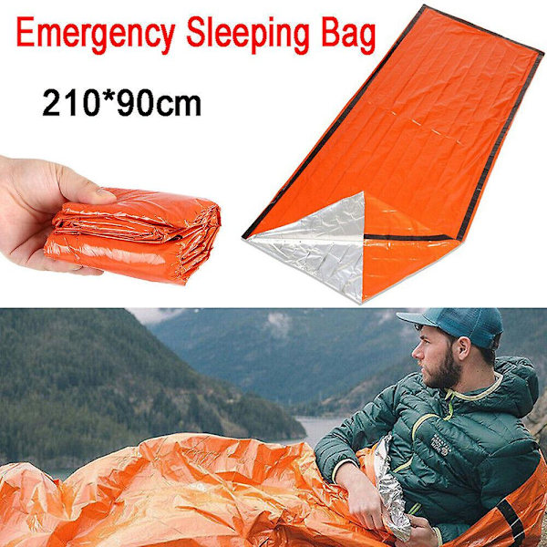 Pack Emergency Sovsäck Termisk Vattentät Camping Överlevnad Resa Utomhus