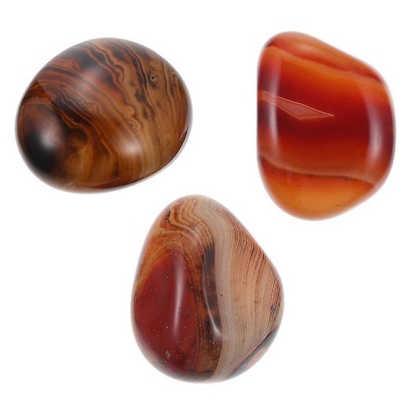 4x2x2cm Assorted Color smykkefremstillingssæt 3stk Healing Palm Crystal Stones Palm Agate Stones Agate