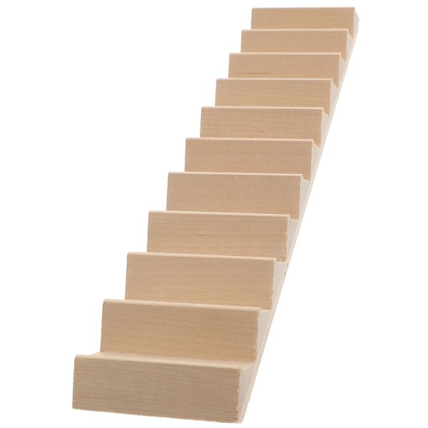 1kpl 1/12 Minitalon portaat Miniatyyri puiset portaat ilman kaiteita tee-se-itse-tarvikkeita (5,6x31cm)
