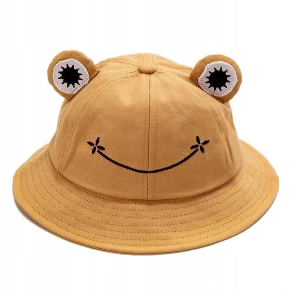 Sarjakuva Frog Bucket -hattu, unisex kesäaurinkohattu aikuisille, kokoontaittuva leveälierinen kalastajahattu