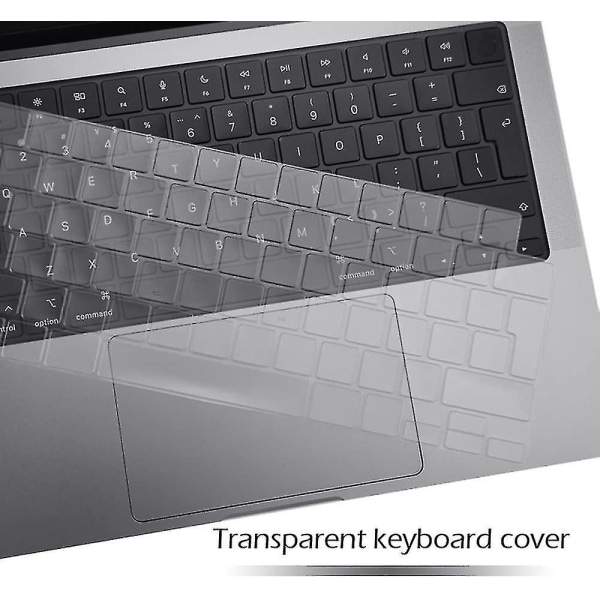 Ultratynt Tpu-tastaturdeksel for Macbook Pro 14 & 16 M1 Pro & M1 Max Chip