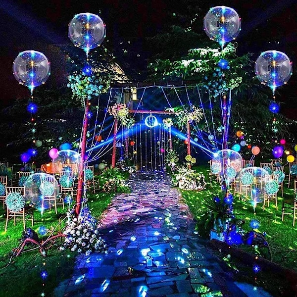 stk Balloner, Lysende Balloner, LED Balloner med Pind, Farverige LED Balloner, Helium LED Balloner, Farverige LED Lys