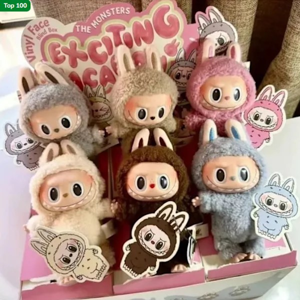 pc POP MART LABUBU The Monsters Spännande Macaron Plyschdockor Figur Leksaker Överraskningsboxar 2