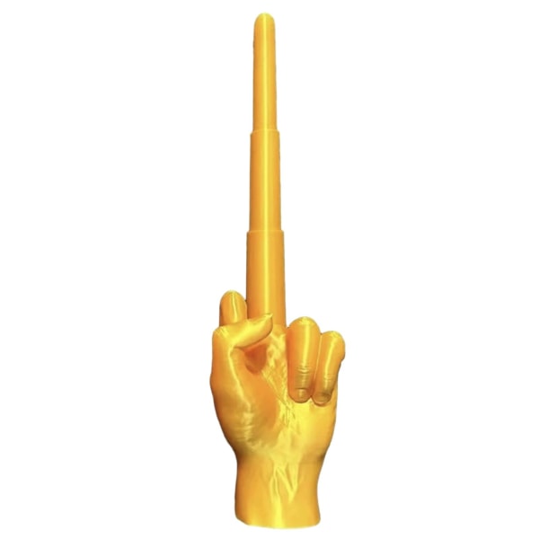 Tyuhe Funny Fingers Ornament Creative Model Silmäänpistävä pöytäkoristelu Teleskooppinen keskisormilelu stress relief Golden