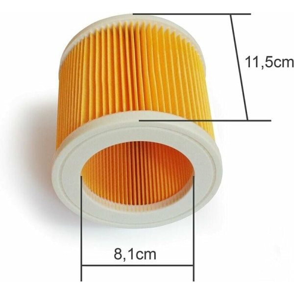 Patronfilter til Karcher WD2 wd3 MV3 etc. som 6.414-552.0 - 2stk