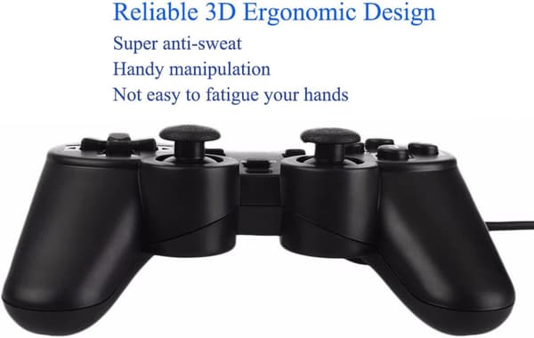 USB-kablet spilcontroller til Windows PC/Raspberry Pi Gamepad fjernbetjening Dual Vibration Gaming Joystick Joypad til stationær computer bærbar computer