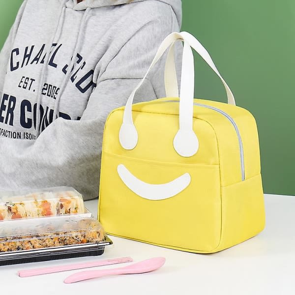 Oxford Cloth Vattentät Tjock Isoleringsväska Picknickväska Stor Portabel Lunchbox Bag Frozen Bag Isoleringspaket-Gul