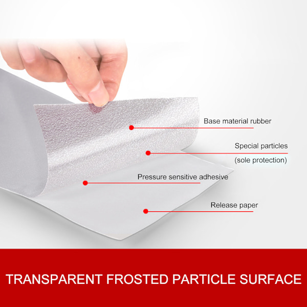 Itsekiinnittyvä kengänpohjan suoja Liukumattomat tarrat korkokengille 2m / 6.6ft