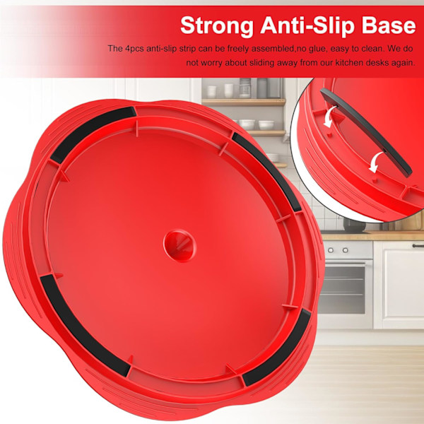 Kylling-Shredder Stor Kyllingbryst-Shredder Værktøj Twist med Børst & Gaffel, Synlig Kød-Shredder Maskine, Anti-Skrid Sikkerhedsstrimmel, Ergonomisk, Kylling (Rød) Red