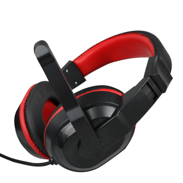 Over-Ear Gaming-hovedtelefoner med tilbagetrækkelig mikrofon, sort/rød