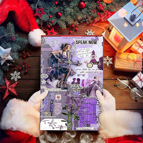 2023 Jultomte Taylor Swift Nyckelring Berlock 24 Dagar Nedräkning Julkalender Fans Julklapp Blind Box Presenter B