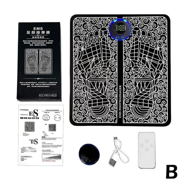 Multifunktionel fodmassage elektrisk EMS-plade fodakupunkturstimulator massage No remote control One-size
