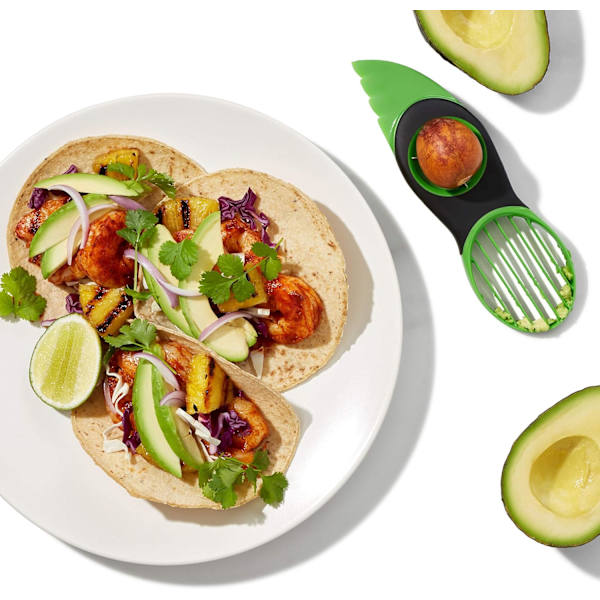 3-i-1 Avocado-skärare - Grön