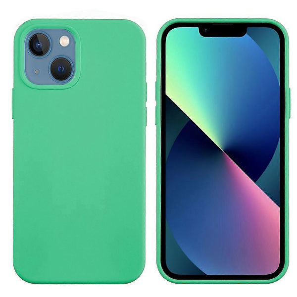 Flytande silikon skyddsfodral för iPhone 13 mini - Multicolor Green