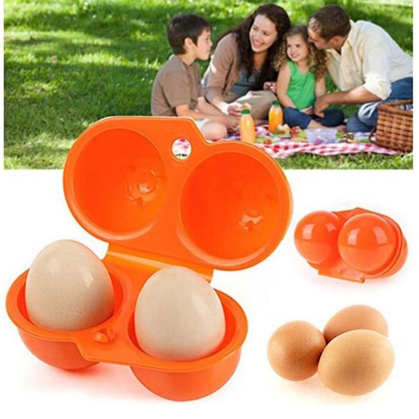 Bärbar Plast Grid Ägg Förvaringslåda Behållare Ägghållare för utomhuscamping