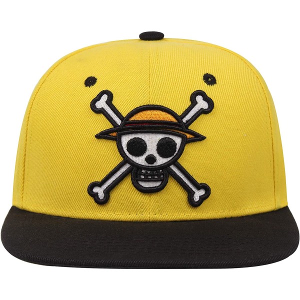 One Piece Snapback Hat Anime Dad Hat Skeleton Skull Baseball Cap för män Pojkvän