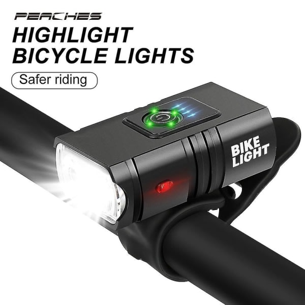 T6 Polkupyörän valo Etu 1000 Lumen Polkupyörän valo Tehokas taskulamppu Polkupyörän valo Kohdevalo USB