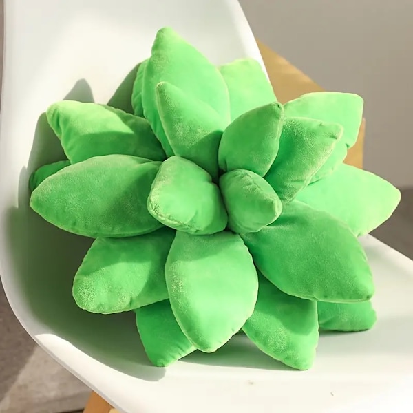 Succulent Kudde, Söta Kuddar, Accentkuddar för Grön Succulent-Tema Heminredning