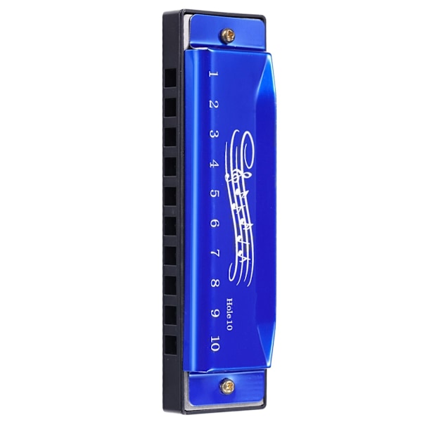 10 Huller 20 Toner Professionel C-Dur Kromatisk Harmonika, Mundharmonika og Professionel Harmonika til Børn, Voksne, Spillere Silver 0.07