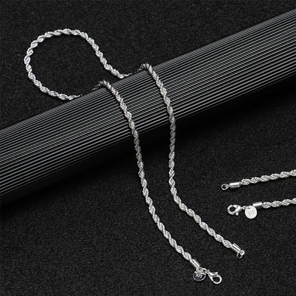 Snoet Reb Kædehalskæde 925 Sterling Sølv 45,72 cm 45,72 cm 18 inches