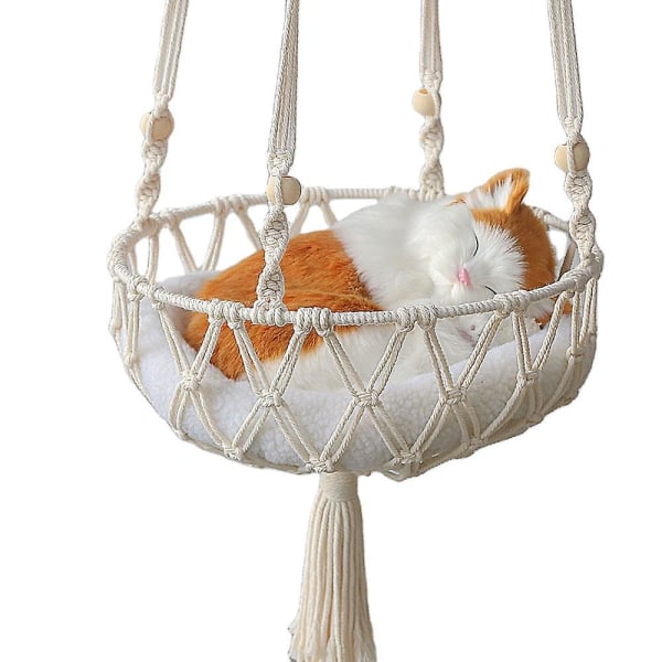 Stor Lace Cat Hengekøye, Hengende Lace Swing Swing Basket Bed Pet House Pet House Cat House Hunde House Gift