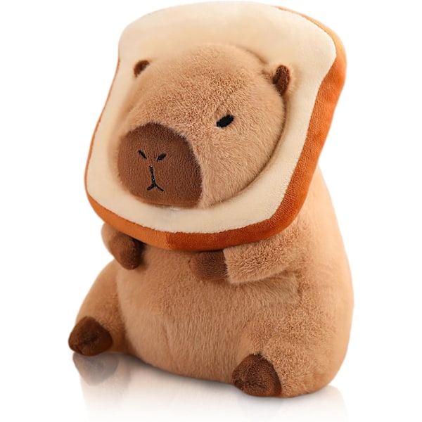Söt Capybara Plyschkudde med Bröd Kawaii Mjuk Capybara Plyschdocka Kudde Capybara Gosedjur Leksaker för Barn Flickor Pojkar