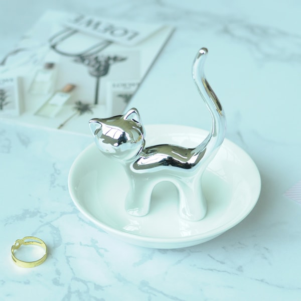 Ringholder Ringfad Smykkeholder Ringe Armbånd Øreringe Nipsgenstandsbakke til Kvinder Piger Fødselsdagsgave