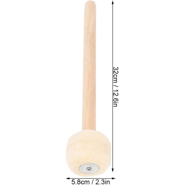 2 styks højkvalitets uldpindhammer hammer træhåndtag præcisionsinstrumenttilbehør