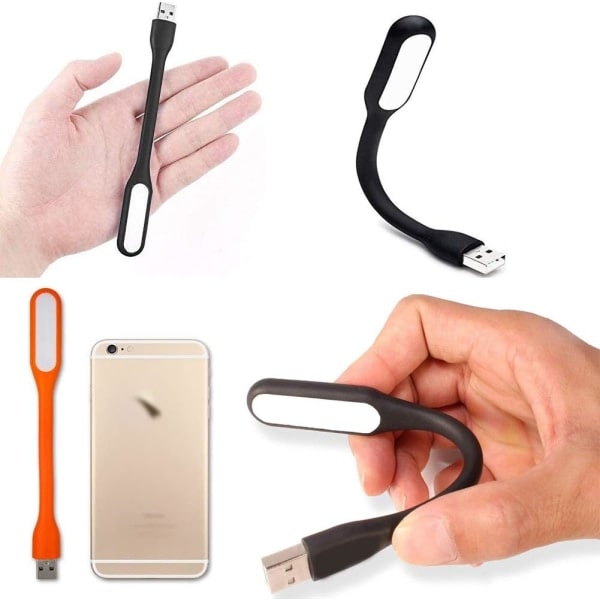 12 stk. LED-lamper USB, Mini LED fleksibel USB, Bokleselampe for Power Bank PC Laptop Notebook（c Sunmostar