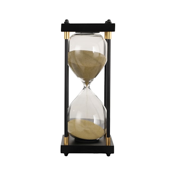 Sandtimer, dekorativ sandtimer i trä, stor timglas timer 60 Golden sand