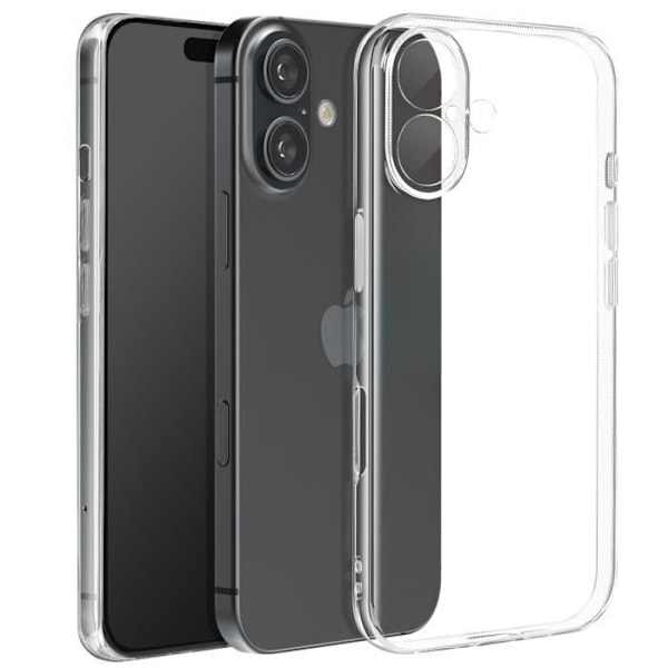 Etui til iPhone 16 Kamera beskyttet Anti-fugt Transparent Transparent