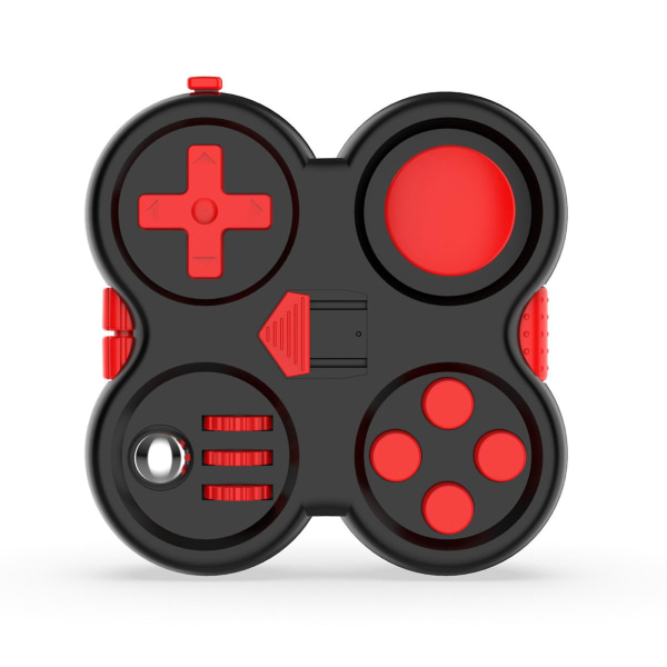 Figit-lelut Fidget Pad Fidget-ohjain Ahdistus ja stressin lievitys Ajan tappaminen lapsille ja aikuisille Black Red