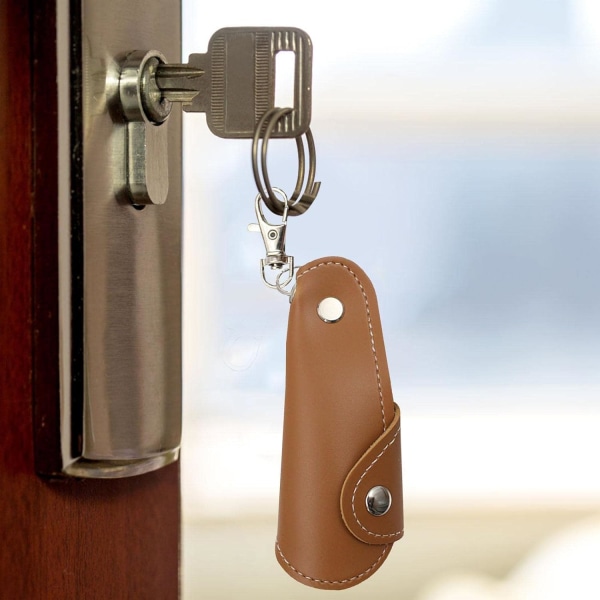 Reseskohorn Nyckelring - Skohorn i rostfritt stål med PU- case nyckelring